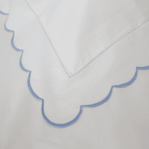 Image showing the Scallop Standard Pillowcase, Blue product.