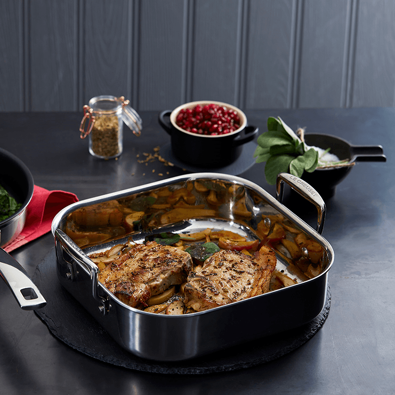 Classic 3-ply Square Roaster, 26cm, Stainless Steel