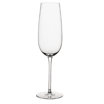 Leila Set of 6 Crystal Champagne Flutes, 220ml, Clear