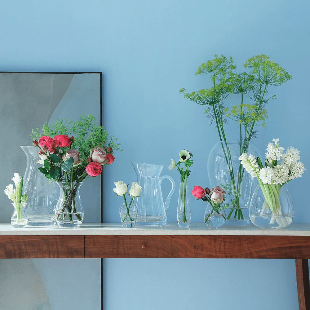 Flower Posy vase, 17.5cm, clear