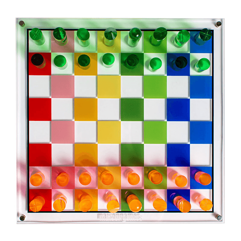 Rainbow Chess Set, L35.6 x W35.6cm, Multi