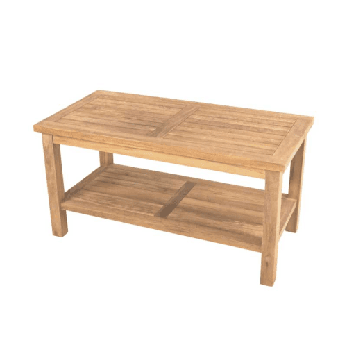 Image showing the Rose Coffee Table With Shelf, L50 x W100cm, Teak product.