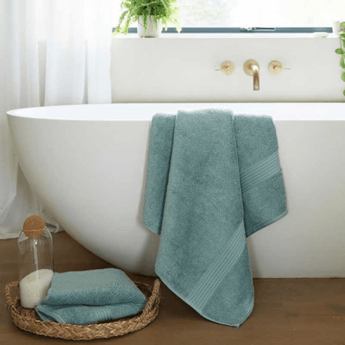 Image showing the Supreme Hygro Bath Sheet, Mineral Blue product.