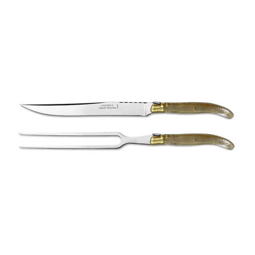 Image showing the Claude Dozorme- 2-Piece Laguiole Carving Set, product.