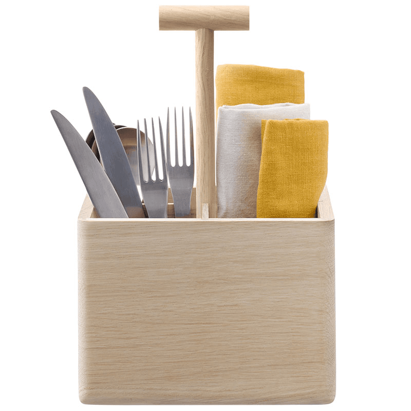 Dine Oak Cutlery Holder, H29cm, Oak