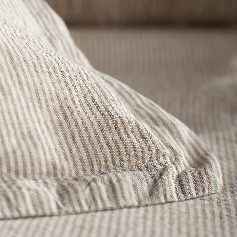 Sid Stripe Linen Duvet Cover, Double, Natural Stripe