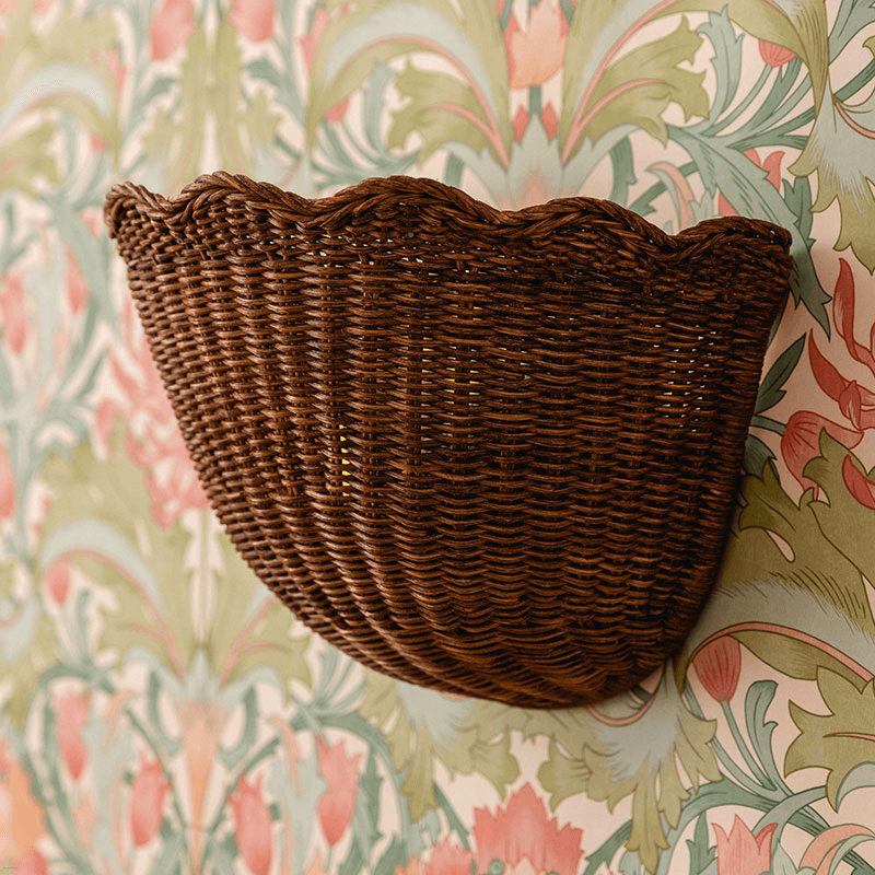 Scalloped Wall Light, Teak