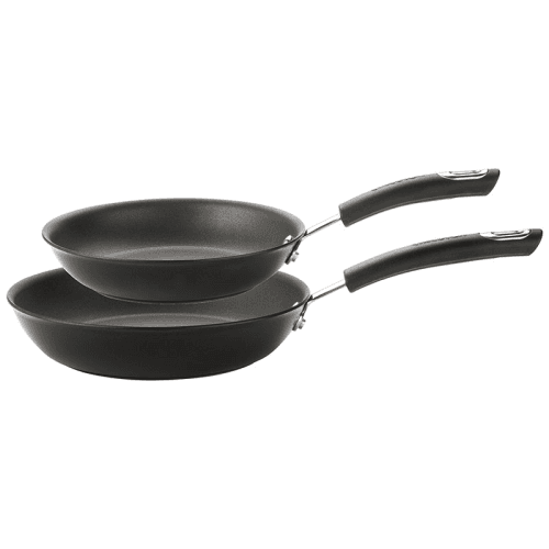 Image showing the Total Anodised Non-Stick Frying Pan Set, 22cm & 28cm, Black product.