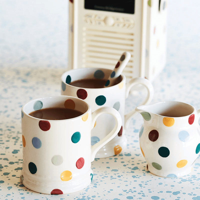 Polka Dot Mug, 300ml, Cream