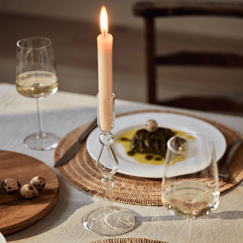 Image showing the Hestia Candle Holder, H23cm, Clear product.