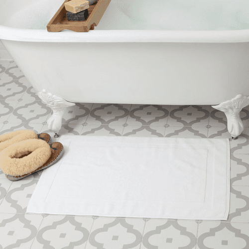 Image showing the Organic 600gsm The Bath Mat, 50 x 80cm, White product.