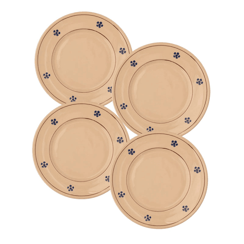 Image showing the Fiore Set of 4 Side Plates, D19.5cm, Cream product.