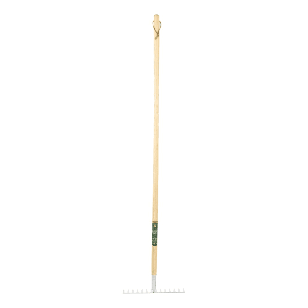 Soil rake, H155 x W35.5cm, Natural/Silver