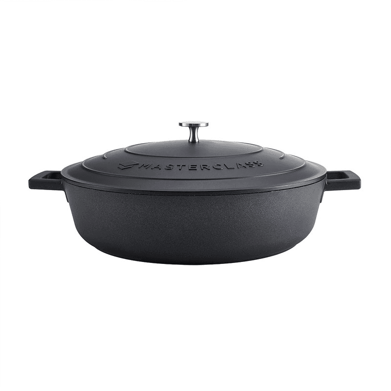 Cast Aluminium Casserole Dish, 5L, Black