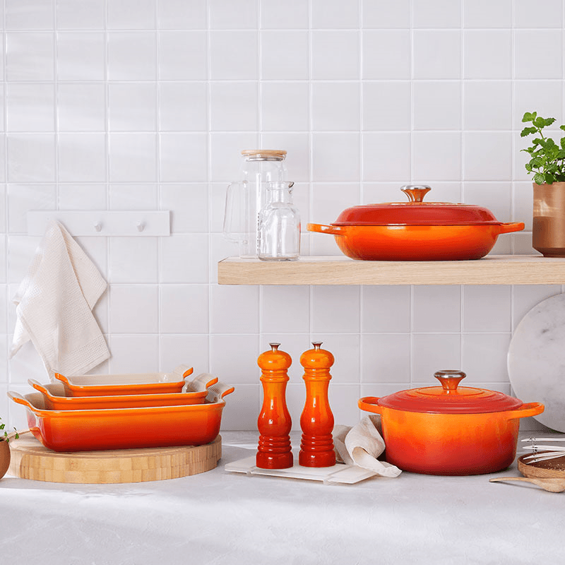 Cast Iron Round Casserole, 30cm, Volcanic