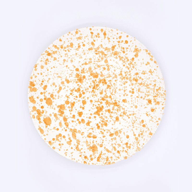 Splatter Side Plate, D21cm, Burnt Orange
