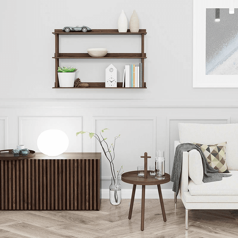 Platform 3 Shelf, H64 x W100cm, Walnut