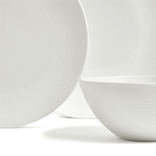 Image showing the Gio 12 Piece Dinnerware Set, White product.