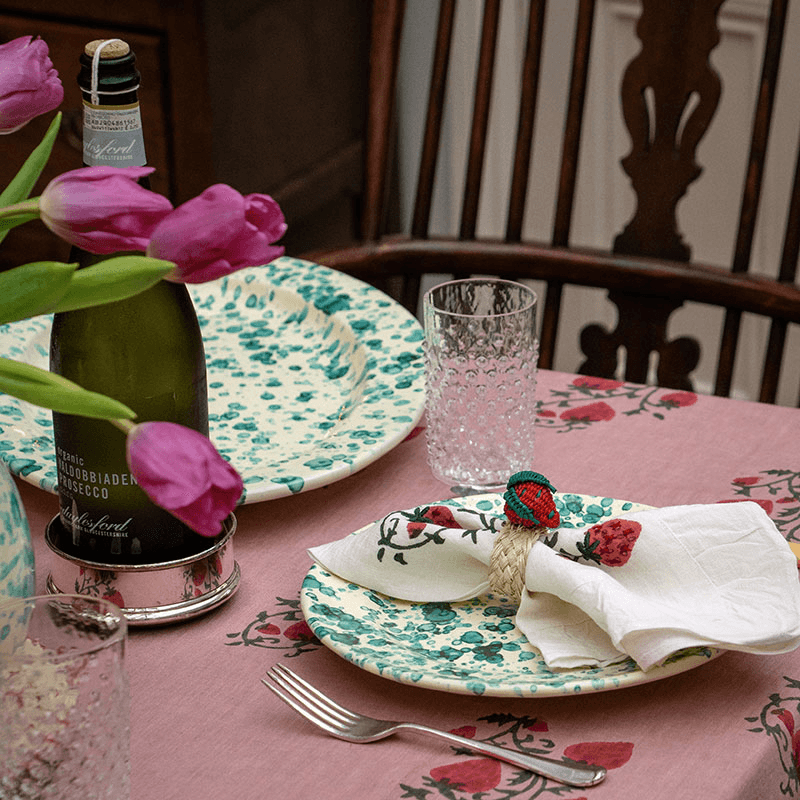 Fraises des Bois Set of 4 Napkins, 40 x 40cm, White