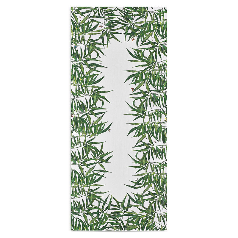 Les Palmiers Leaf Tablecloth, 300cm x 165cm, Green