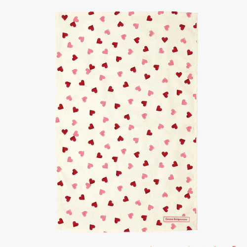 Image showing the Pink Hearts Oven Glove/Tea Towel Set product.