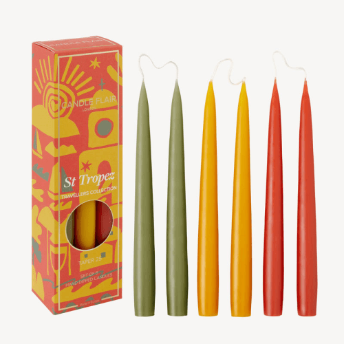 Image showing the Travellers Collection set of 6 candles, H25cm, St Tropez product.