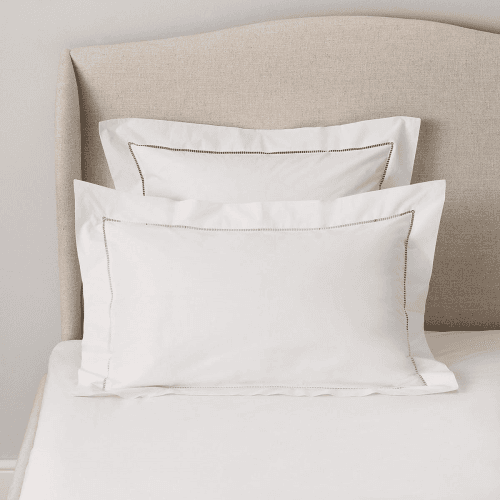 Image showing the Santorini - 200 Thread Count Cotton Oxford pillowcase, 50 x 90cm, White product.