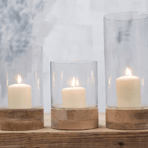Image showing the Idha Lantern, 28.5 X 15.5cm, Brown/Clear product.
