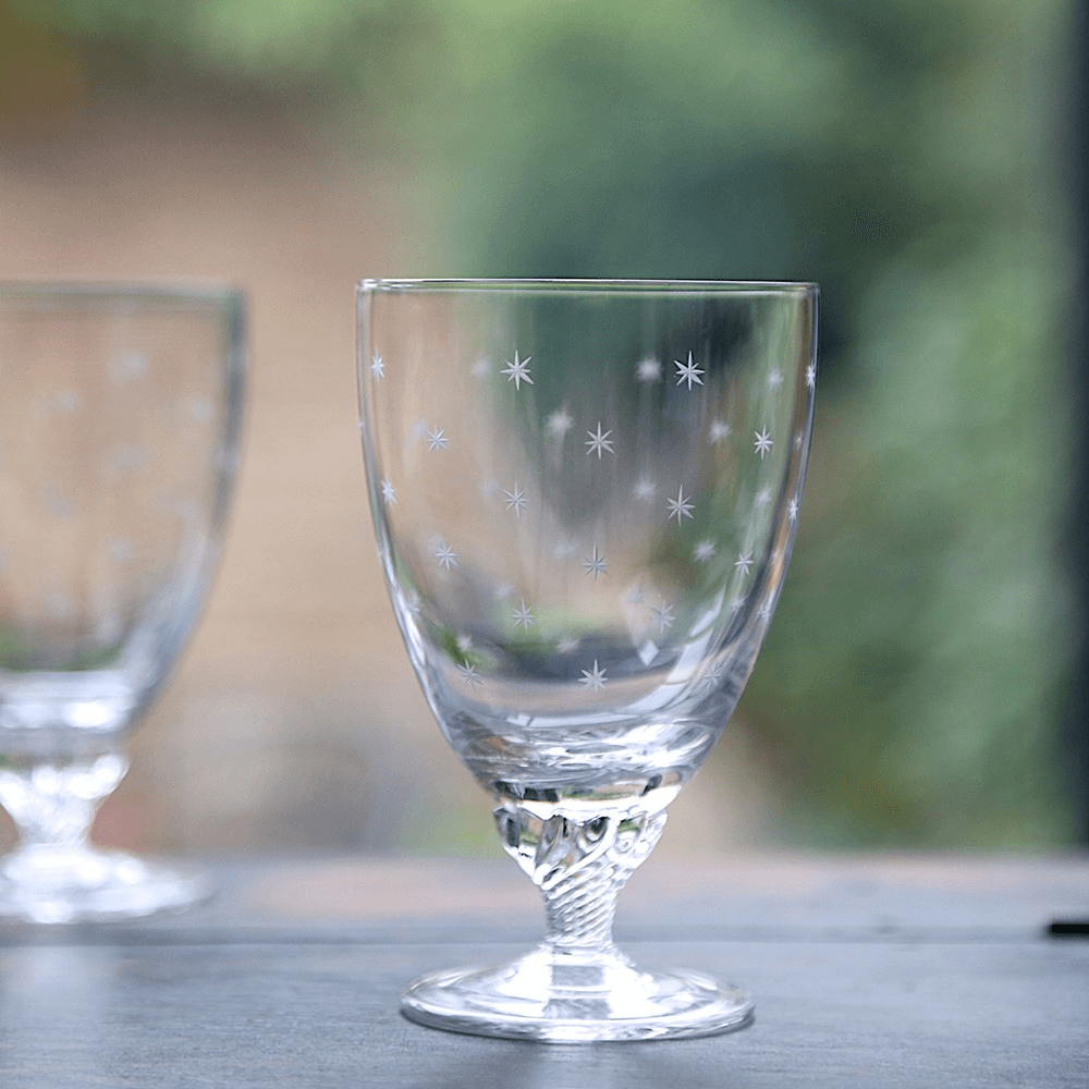 Stars Set of 6 bistro glasses, 225ml, Crystal