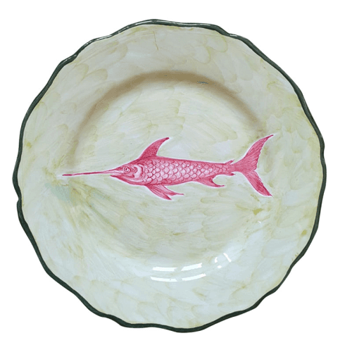 Image showing the Fish Plate, D28cm, Green product.