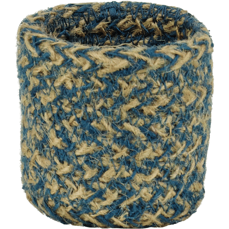 Jute Set of 4 Napkin Rings, H5 x D5cm, Cornflower