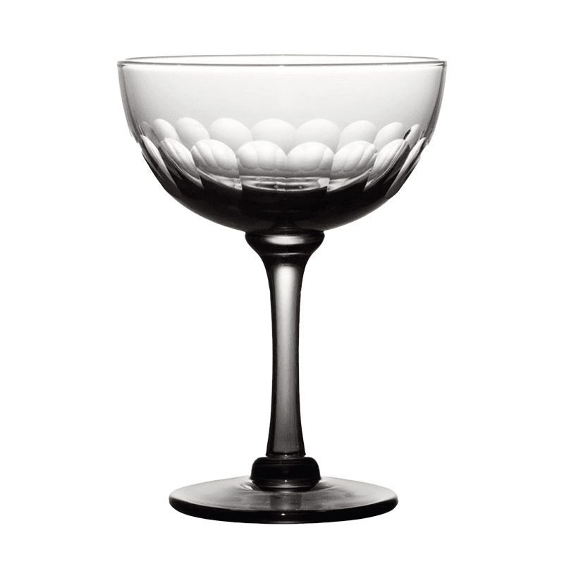 Lens Set of 4 Champagne Saucers, 150ml, Smoky