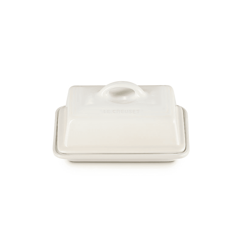 Stoneware Butter dish, 17 x 13 x 9cm, Meringue