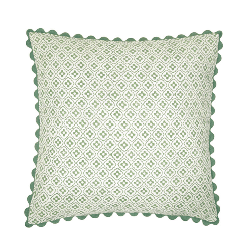 Image showing the Finestra Print Cushion, 50 x 50cm, Green product.