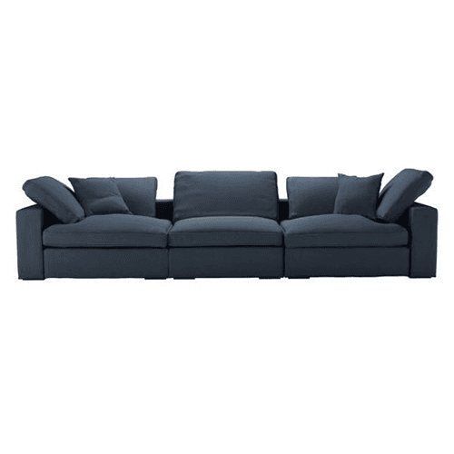 Image showing the Long Island 3 part sofa, H93 x W349 x L245cm, Midnight Blue product.