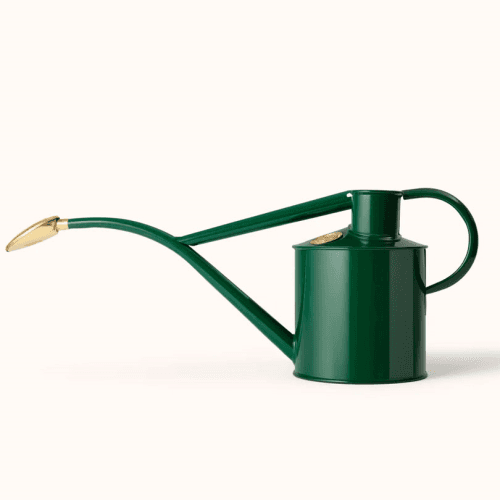 Image showing the The Rowley Ripple & Smethwick Spritzer Watering Can & Sprayer Gift Set, 1L, Green/Brass product.