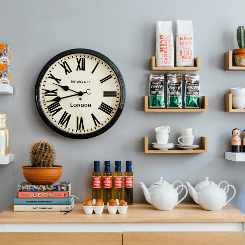 Image showing the Battersby Wall clock, Dia50cm, Black Metal product.