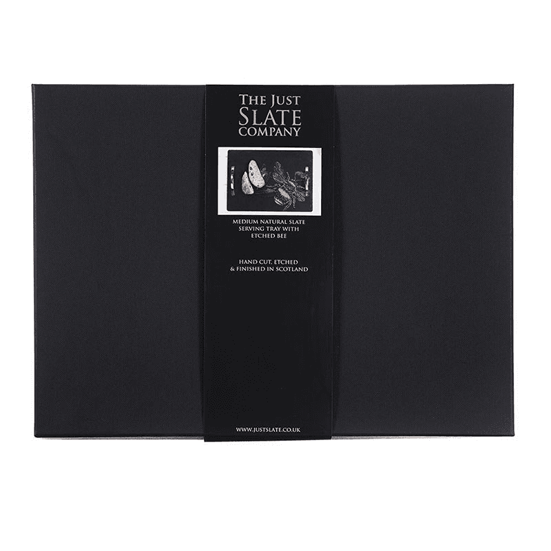 Bee Medium Slate Serving Tray, H25 x W35cm, Black
