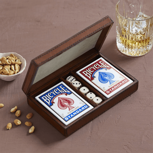 Image showing the Leather Card and Dice Set product.