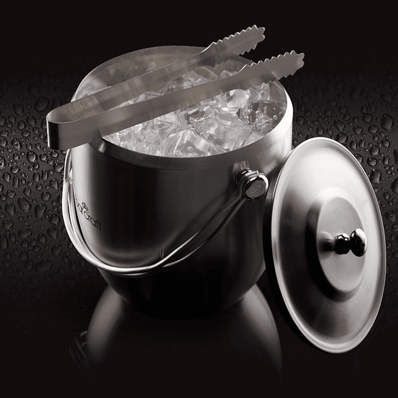 Ice bucket with lid, Stainless Steel