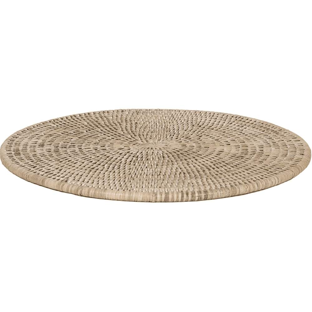 Ashcroft Set of 6 round placemats, D29cm, Rattan