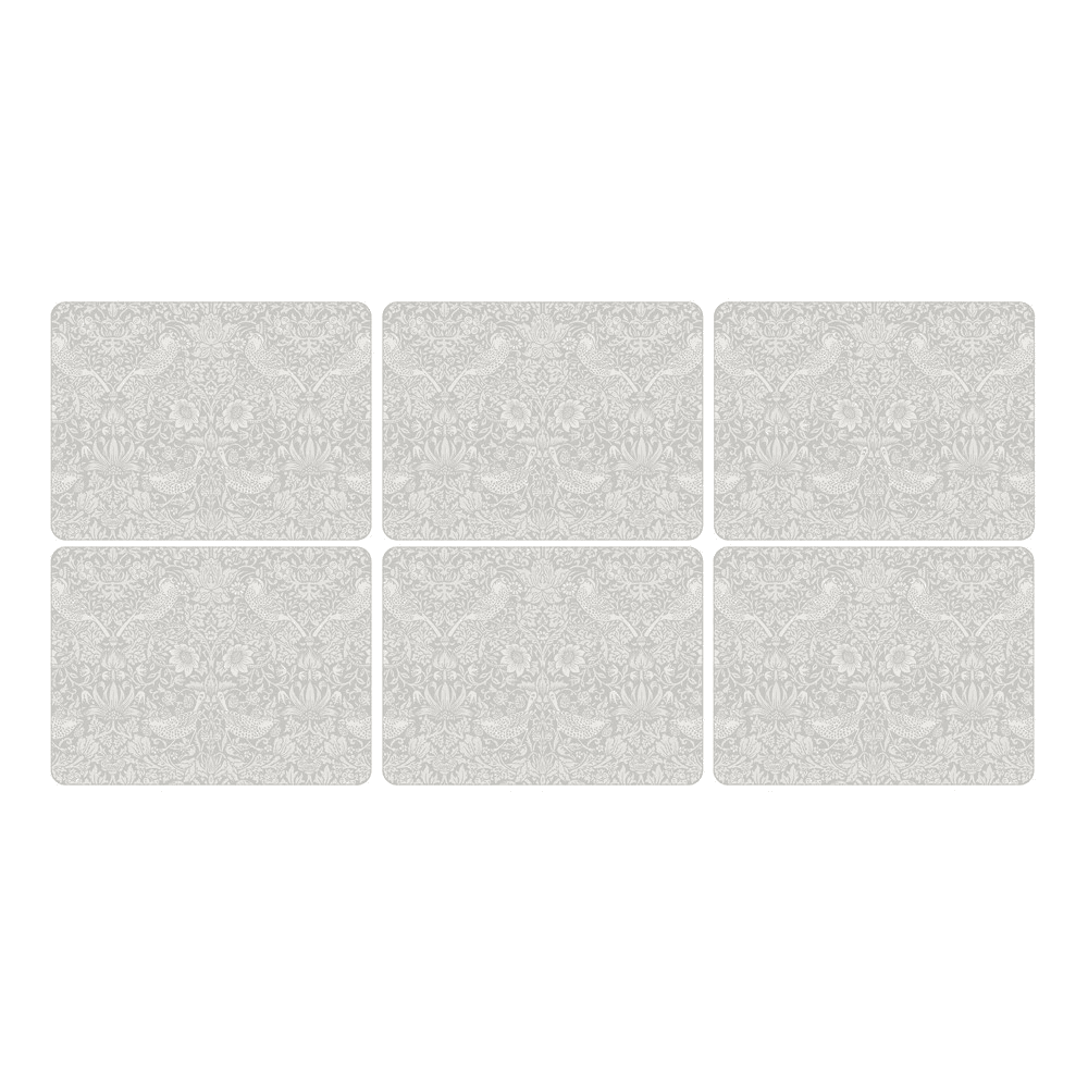 Pure Morris Set of 6 Placemats, L30.5 x W23cm, Strawberry Thief