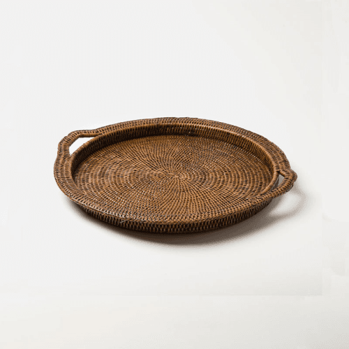Image showing the Inle Rattan Tray, D40cm, Brown product.