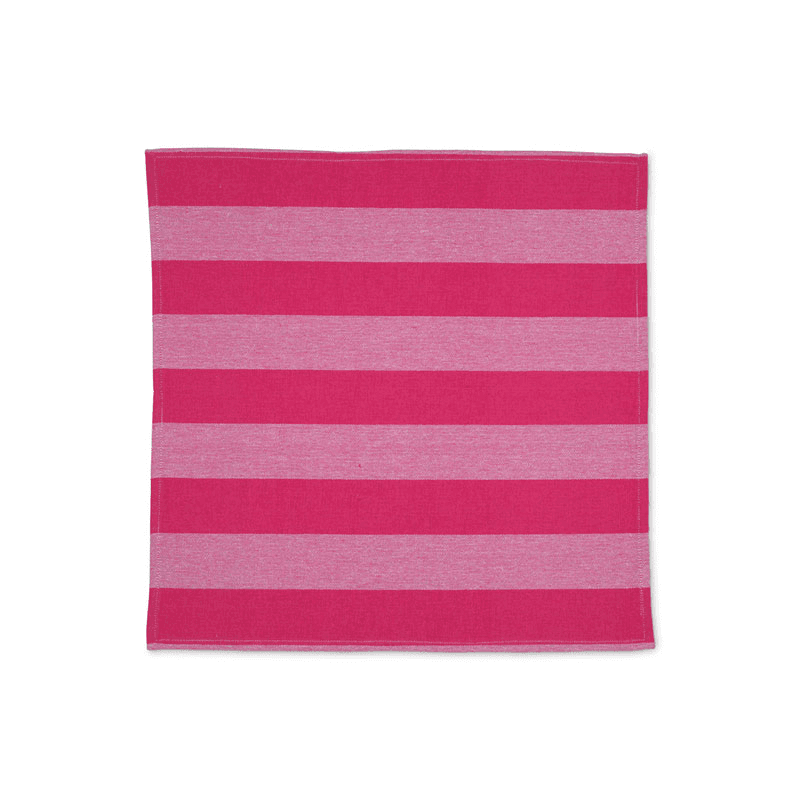 Stripe Set of 6 Napkins, W45 x L45cm, Punch Pink