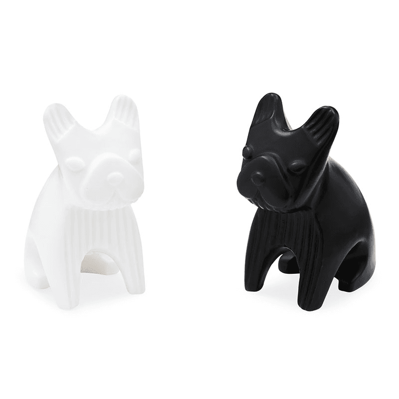 French Bulldog Salt & Pepper Shakers, Black & White