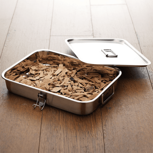 Image showing the Home Made Smoking oven with lid, 37 x 27cm, Stainless Steel product.