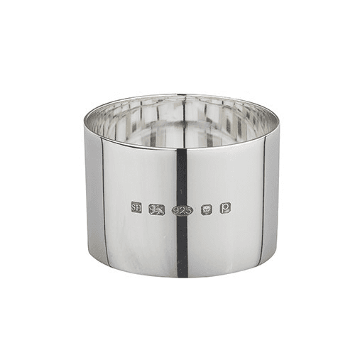 Round napkin ring, sterling silver