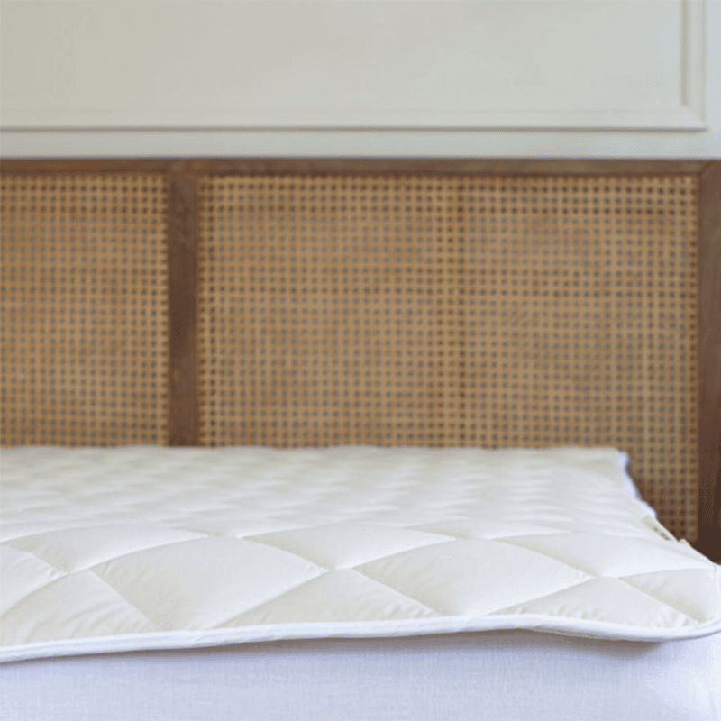 Luxury Deep Fill Organic Wool Mattress Topper, King, Ecru