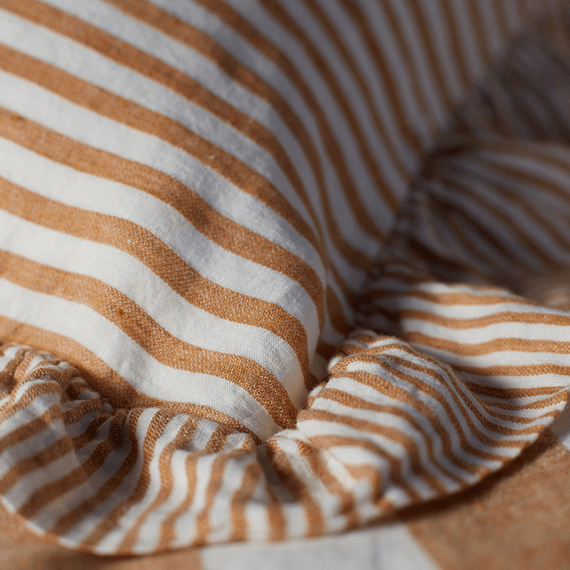 Cora Mid Stripe Cushion Cover, 50 x 50cm, Amber