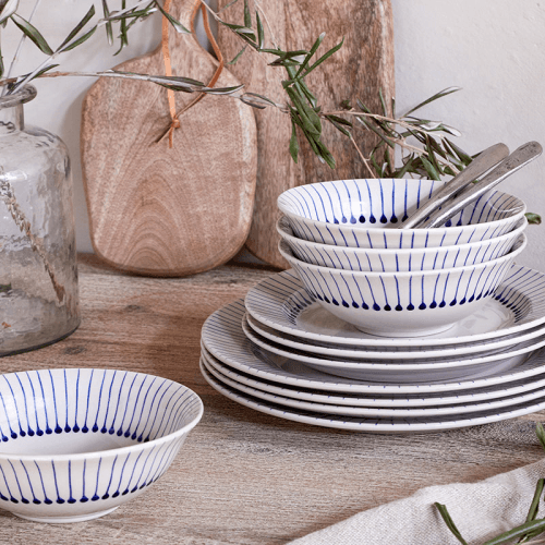 Image showing the Iba Dinnerware Set, Indigo product.